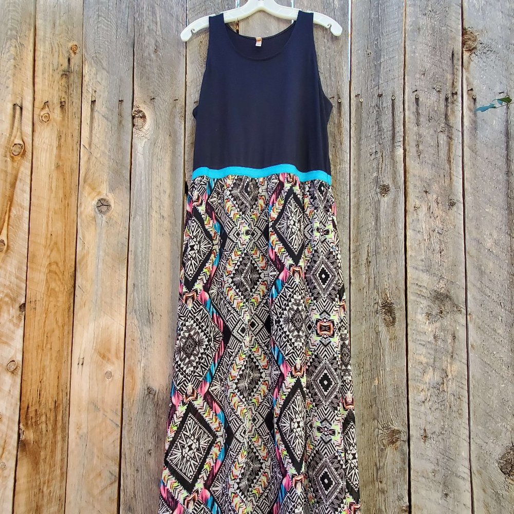 Xhilaration Multi Colored Long Dress XL
